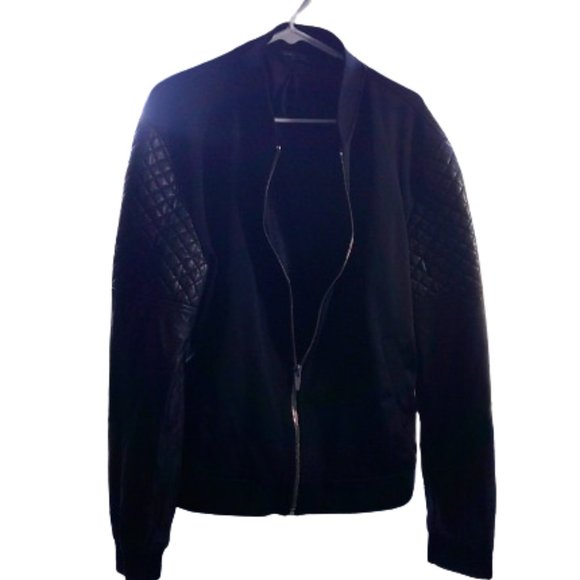 Zara Other - Zara Men's Black Bomber Jacket Full Zip Jacket Size XXL